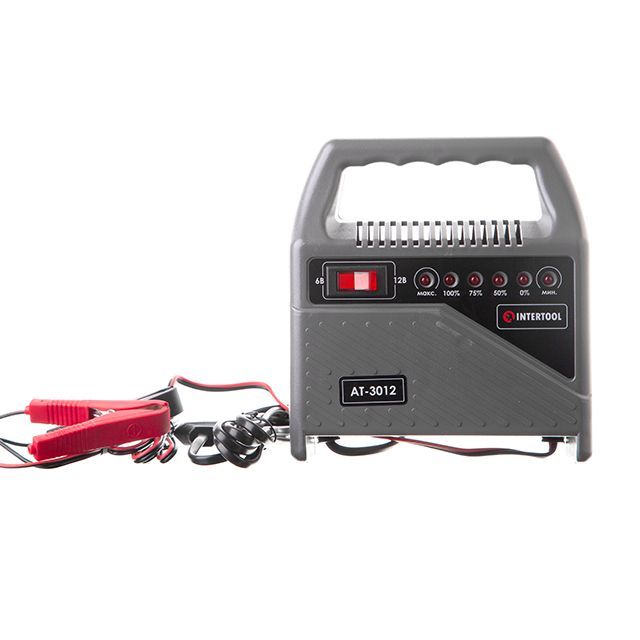 Устройство зарядное для аккумуляторов 6,12 В, 10-60 Ач, с трансформатором INTERTOOL AT-3012
