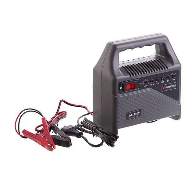 Устройство зарядное для аккумуляторов 6,12 В, 10-60 Ач, с трансформатором INTERTOOL AT-3012