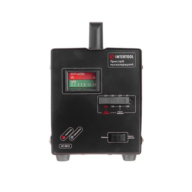 Пускозарядное устройство 6 В - 12 В, 220 В, 70 А INTERTOOL AT-3013