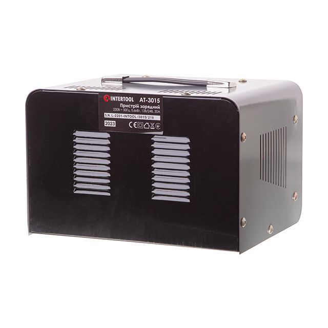 Устройство зарядное 230 В~50 Гц, 600 Вт, 12/24 В, 30 А, 20-400 Ач INTERTOOL AT-3015