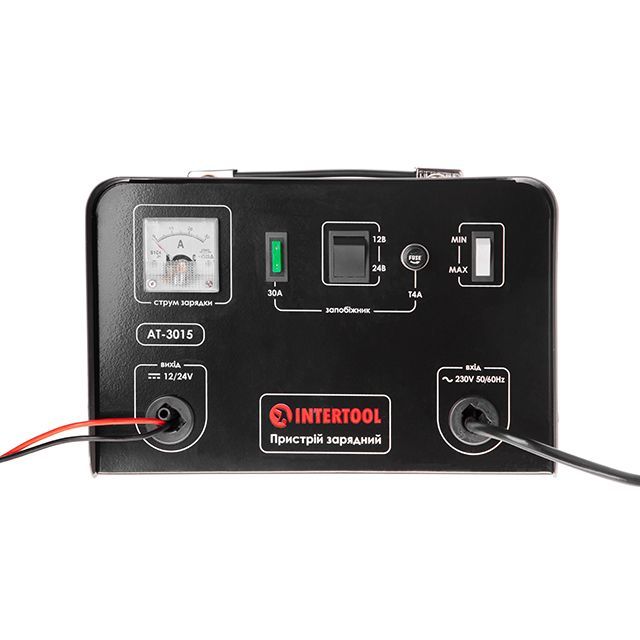Устройство зарядное 230 В~50 Гц, 600 Вт, 12/24 В, 30 А, 20-400 Ач INTERTOOL AT-3015