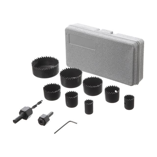 Набор корончатых сверл по дереву, 11 ед., 19-64 мм INTERTOOL BT-0023