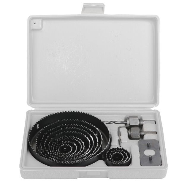 Набор корончатых сверл по дереву 19-127 мм, 16 ед. INTERTOOL BT-0026