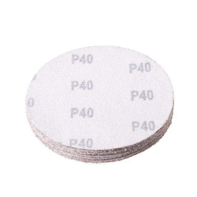 Круг наждачный самоклеющийся 125 мм, бумага класс С, К40, 10 ед. INTERTOOL BT-0504