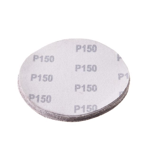 Круг наждачный самоклеющийся 125 мм, бумага класс С, К150, 10 ед. INTERTOOL BT-0515