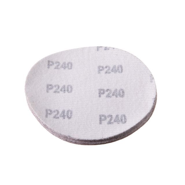 Круг наждачный самоклеющийся 125 мм, бумага класс С, К240, 10 ед. INTERTOOL BT-0524