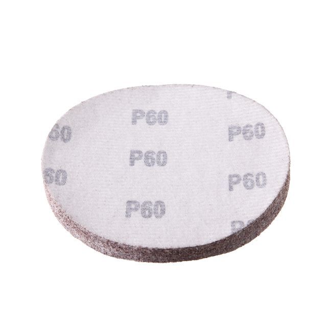 Круг наждачный самоклеющийся 125 мм, бумага класс E, К60, 10 ед. INTERTOOL BT-0556