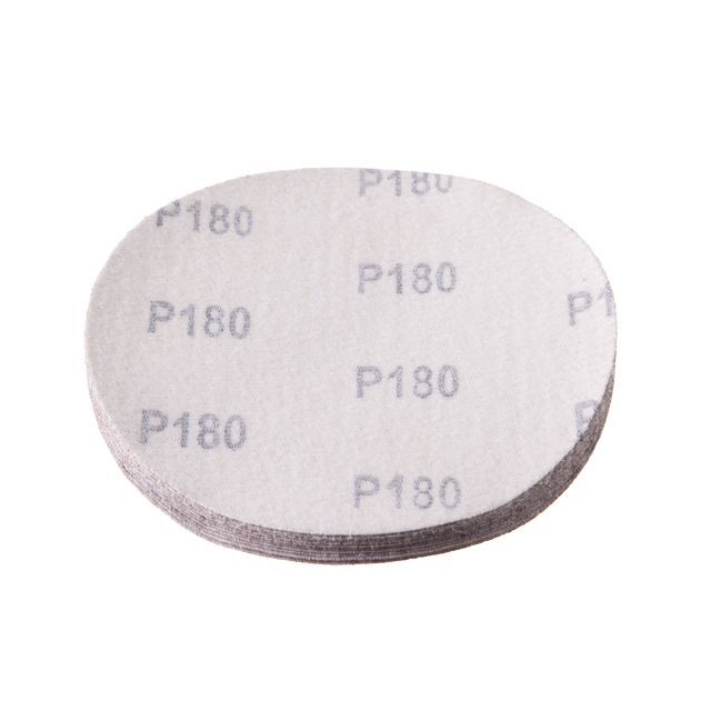 Круг наждачный самоклеющийся 125 мм, бумага класс E, плотность 220 г/м2, К180, уп. 10ед. INTERTOOL BT-0564