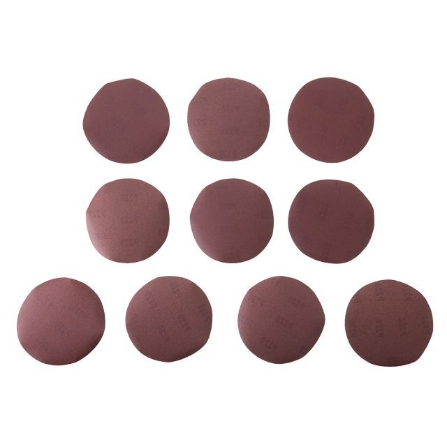 Круг наждачный самоклеющийся 125 мм, бумага класс E, К220, 10 ед. INTERTOOL BT-0565