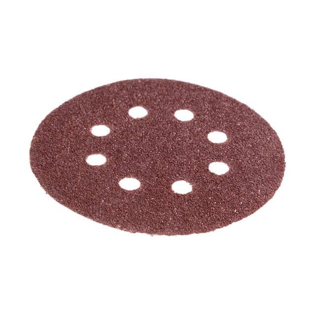 Круг наждачный самоклеющийся 125 мм с отверстиями, бумага класс С, К36, 5 ед. INTERTOOL BT-0582