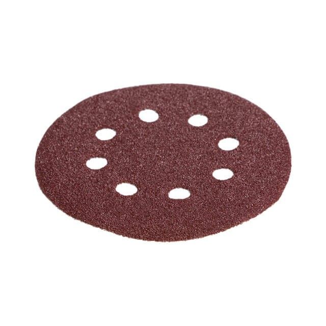 Круг наждачный самоклеющийся 125 мм с отверстиями, класс бумаги С, К40, 5 ед. INTERTOOL BT-0583