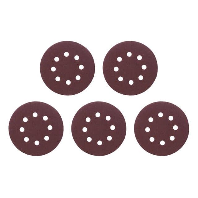 Круг наждачный самоклеющийся 125 мм с отверстиями, бумага класс С, К80, 5 ед. INTERTOOL BT-0585