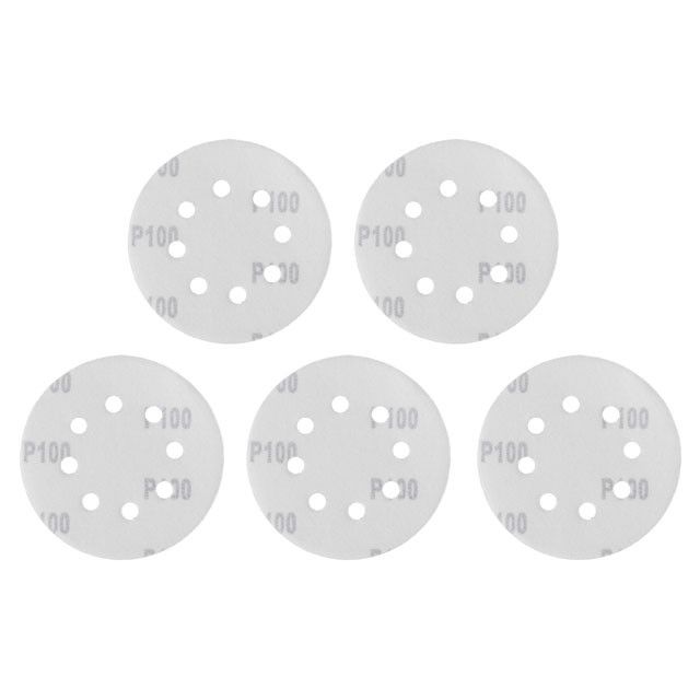 Круг наждачный самоклеющийся 125 мм с отверстиями, бумага класс С, К100, 5 ед. INTERTOOL BT-0586
