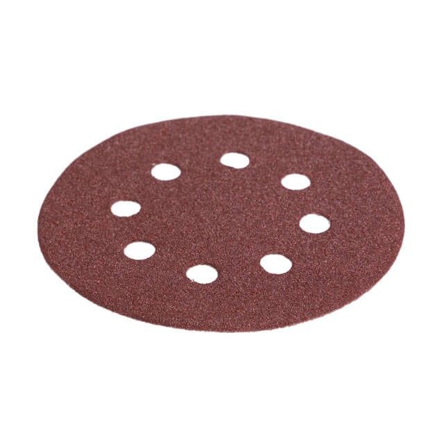 Круг наждачный самоклеющийся 125 мм с отверстиями, бумага класс С, К100, 5 ед. INTERTOOL BT-0586