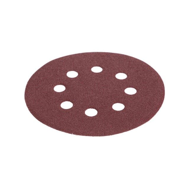 Круг наждачный самоклеющийся 125 мм с отверстиями, бумага класс С, К120, 5 ед. INTERTOOL BT-0587