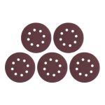 Круг наждачный самоклеющийся 125 мм с отверстиями, бумага класс С, К150, 5 ед. INTERTOOL BT-0588