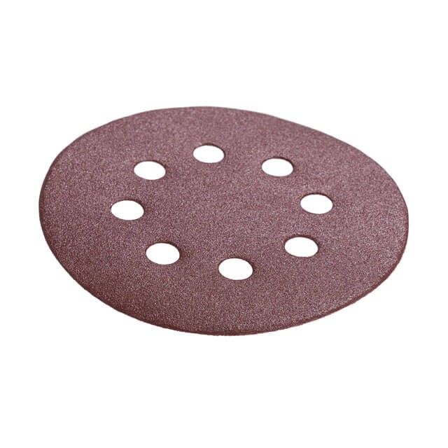 Круг наждачный самоклеющийся 125 мм с отверстиями, бумага класс С, К220, 5 ед. INTERTOOL BT-0590