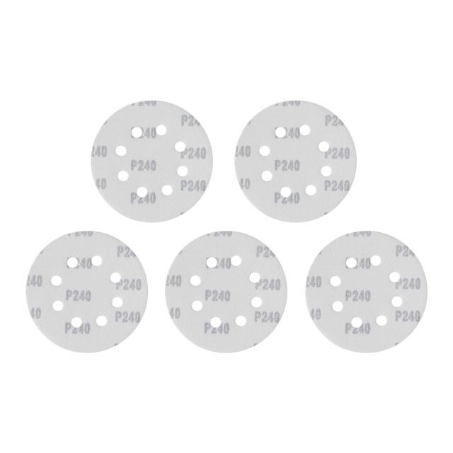 Круг наждачный самоклеющийся 125 мм с отверстиями, бумага класс С, К240, 5 ед. INTERTOOL BT-0591