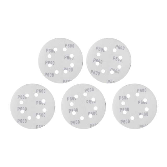 Круг наждачный самоклеющийся 125 мм с отверстиями, бумага класс С, К600, 5 ед. INTERTOOL BT-0594
