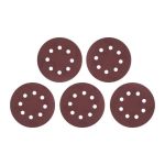 Круг наждачный самоклеющийся 125 мм с отверстиями, бумага класс С, К600, 5 ед. INTERTOOL BT-0594