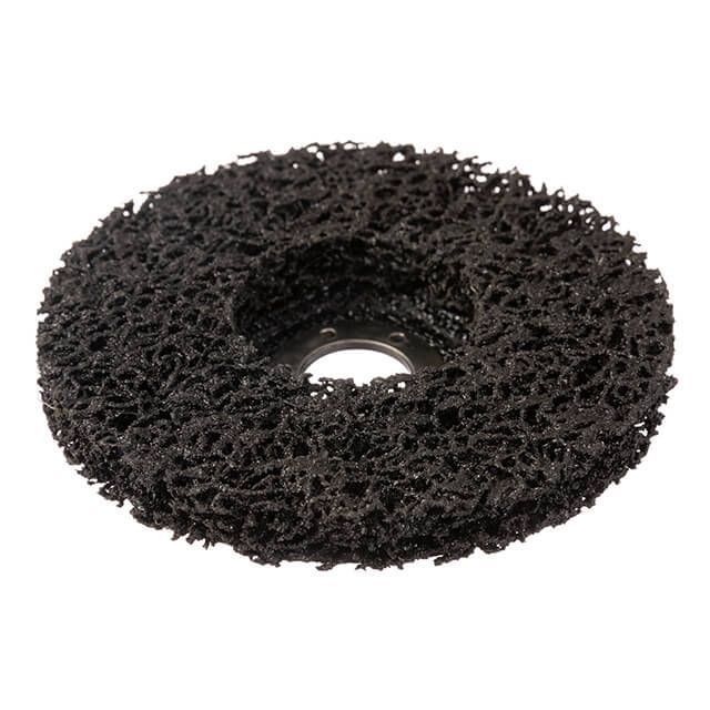 Диск зачистной из вспененного абразива черный 125*22.2*13 мм, P46, T27 INTERTOOL BT-0602