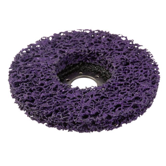 Диск зачистной из вспененного абразива фиолетовый 125*22.2*13 мм, P46, T27 INTERTOOL BT-0603