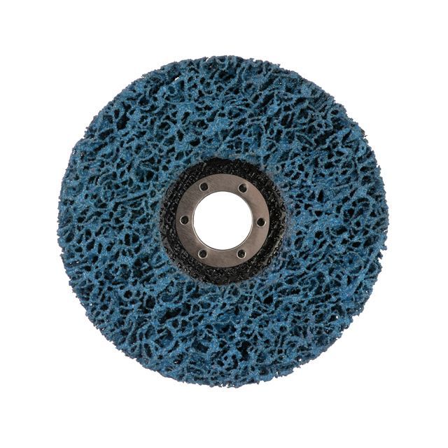 Диск зачистной из вспененного абразива голубой 125*22.2*13 мм, P46, T27 INTERTOOL BT-0604