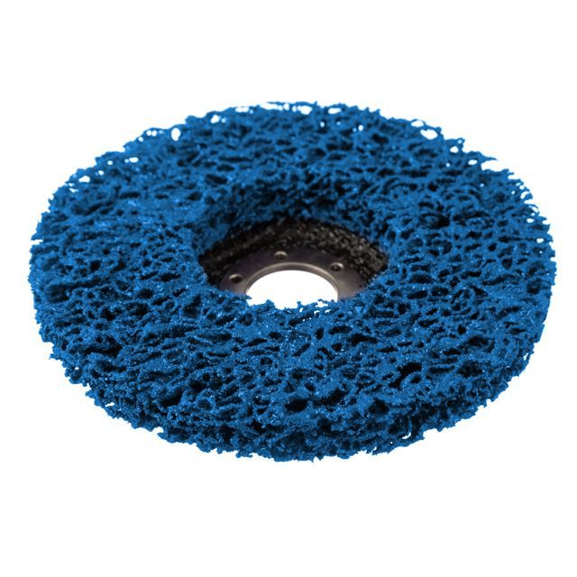 Диск зачистной из вспененного абразива голубой 125*22.2*13 мм, P46, T27 INTERTOOL BT-0604
