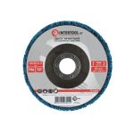 Диск зачистной из вспененного абразива голубой 125*22.2*13 мм, P46, T27 INTERTOOL BT-0604