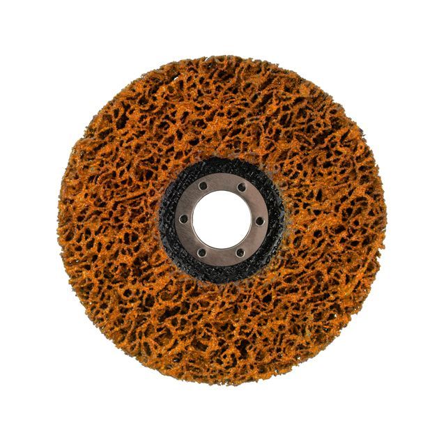 Диск зачистной из вспененного абразива оранжевый 125*22.2*13 мм, P46, T27 INTERTOOL BT-0605