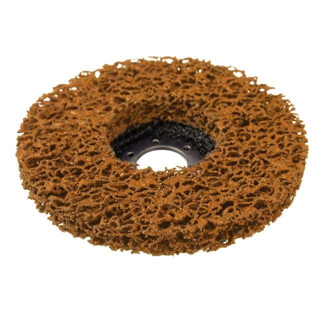 Диск зачистной из вспененного абразива оранжевый 125*22.2*13 мм, P46, T27 INTERTOOL BT-0605