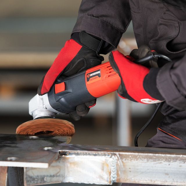 Диск зачистной из вспененного абразива оранжевый 125*22.2*13 мм, P46, T27 INTERTOOL BT-0605