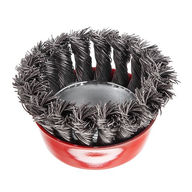 Щетка чашечная 75 мм, для УШМ, М14 (пучки витой проволоки) INTERTOOL BT-2075