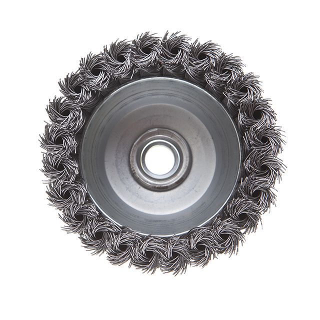 Щетка чашечная 100 мм, для УШМ, М14 (пучки витой проволоки) INTERTOOL BT-2100