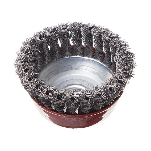 Щетка чашечная 100 мм, для УШМ, М14 (пучки витой проволоки) INTERTOOL BT-2100