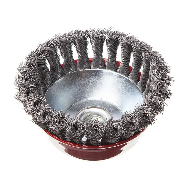 Щетка чашечная 125 мм, для УШМ, М14 (пучки витой проволоки) INTERTOOL BT-2125