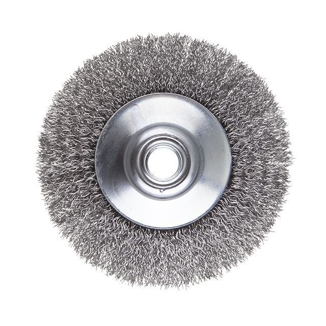 Щетка конусная 100 мм, для УШМ, М14 (витая проволока) INTERTOOL BT-5100