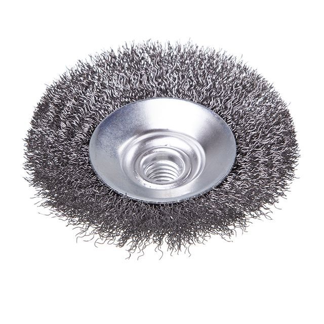 Щетка конусная 100 мм, для УШМ, М14 (витая проволока) INTERTOOL BT-5100