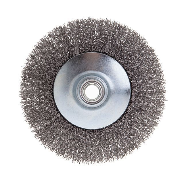 Щетка конусная 125 мм, для УШМ, М14 (витая проволока) INTERTOOL BT-5125