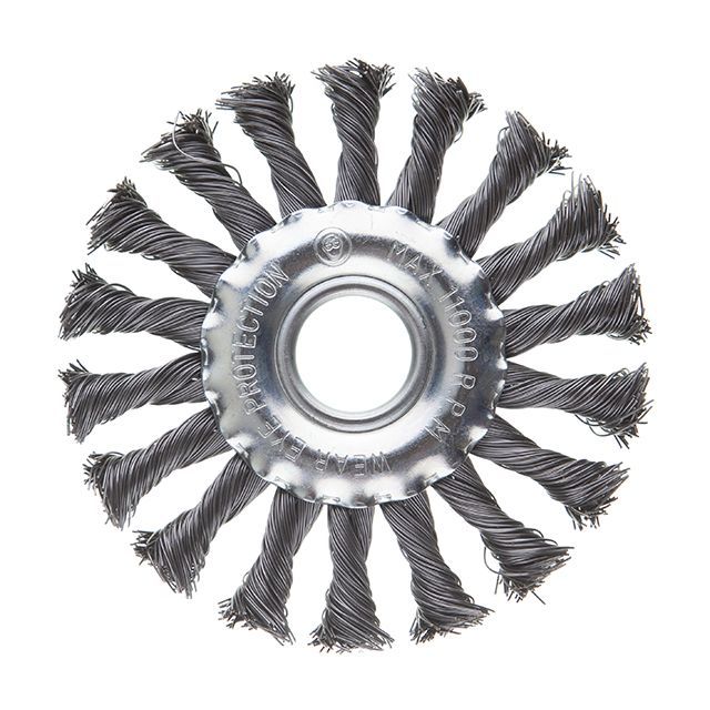 Щетка кольцевая 115*22.2 мм (пучки витой проволоки) INTERTOOL BT-7115