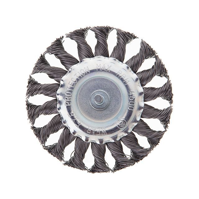 Щетка кольцевая 100 мм для дрели, 1/4" (пучки витой проволоки) INTERTOOL BT-8100