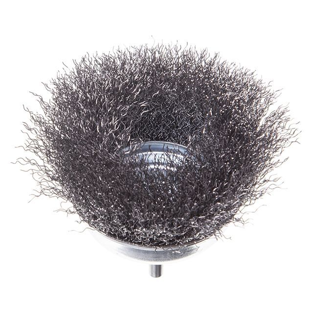 Щетка чашечная 100 мм для дрели, 1/4" (витая проволока) INTERTOOL BT-9100