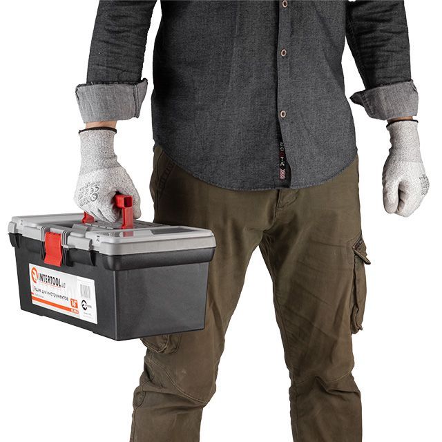 Ящик для инструментов, 16" 396*216*164 мм INTERTOOL BX-0016