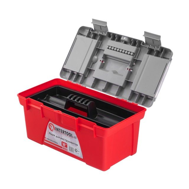 Ящик для инструментов, 18" 480*250*230 мм INTERTOOL BX-0418