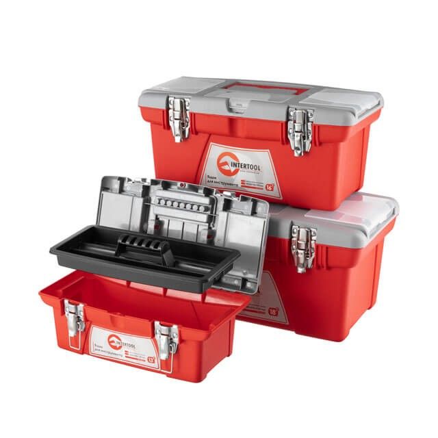 Комплект ящиков для инструмента с метал. замком 3 шт (BX-0513 13" / BX-0516 16" / BX-0518 18") INTERTOOL BX-0503