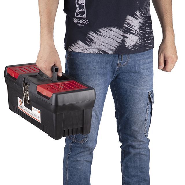 Ящик для инструментов с металлическими замками 16" 396*216*164 мм INTERTOOL BX-1016