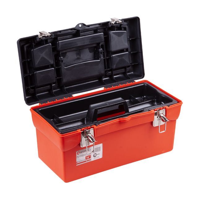 Ящик для инструментов с металлическими замками, 16": 396*216*164 мм INTERTOOL BX-1116