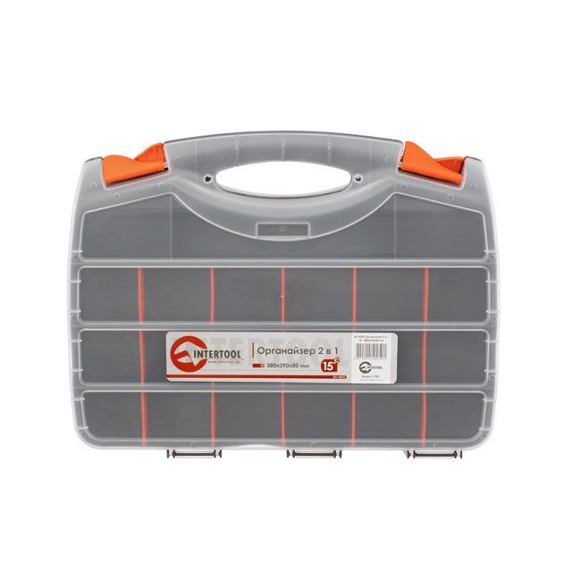 Органайзер 2 в 1, 15" 380*290*80 мм INTERTOOL BX-4005