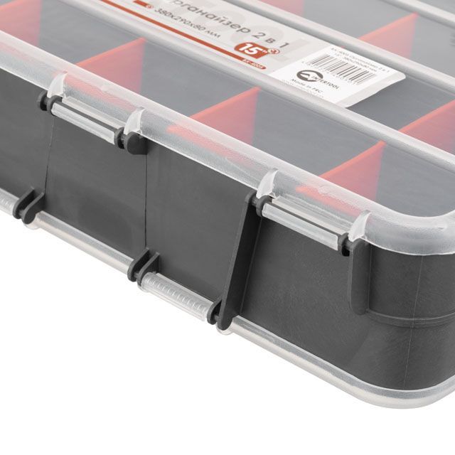 Органайзер 2 в 1, 15" 380*290*80 мм INTERTOOL BX-4005