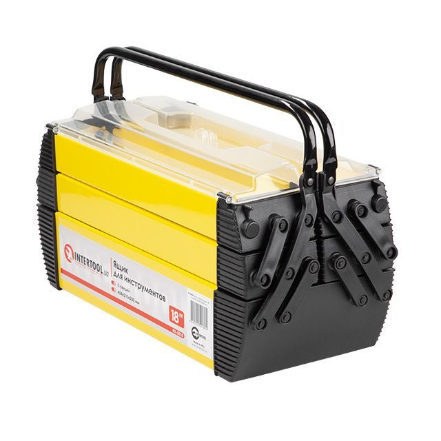 Ящик для инструментов металлический, 18", 5 секций, 454*210*230 мм INTERTOOL BX-5018